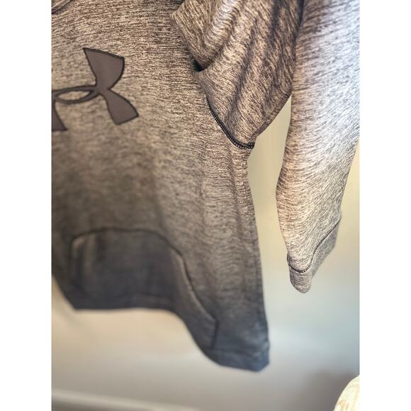 Under Armor Scuba Knit Marled Grey Hoodie Youth XL Athletic Sports School Fall - Picture 6 of 7